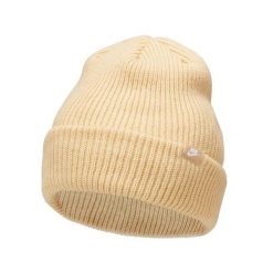 Czapka damska zimowa Nike SB Peak Beanie. Żółte czapki zimowe Nike, bez wzorów. W wyprzedaży za 99.00 zł.