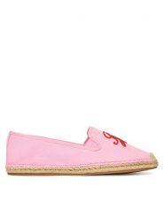 Tommy Hilfiger Espadryle Th Script Summer Espadrille FW0FW09240 Różowy. Czerwone espadryle Tommy Hilfiger, bez wzorów, z materiału, bez obcasa. Za 259.99 zł.