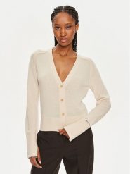 Calvin Klein Kardigan K20K207574 Beżowy Regular Fit. Brązowe swetry Calvin Klein, xs, bez wzorów, z wełny, bez ramiączek. Za 359.99 zł.
