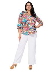 Aller Simplement Bluzka ze wzorem rozmiar: 54-58. Bluzki Aller Simplement, bez wzorów, z bawełny, klasyczne, bez kołnierzyka, bez ramiączek. Za 69.99 zł.