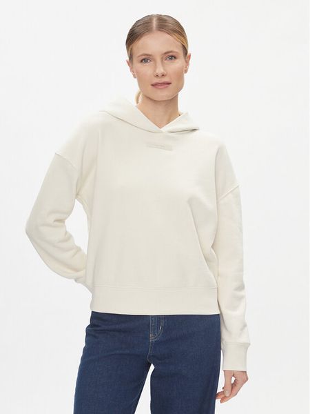 Calvin Klein Bluza Micro Logo K20K206631 Écru Regular Fit. Bluzy Calvin Klein, m, bez wzorów, z bawełny, bez ramiączek, bez kaptura. Za 399.99 zł.