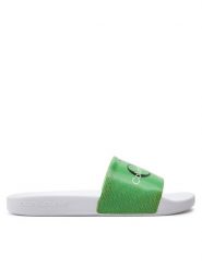 Calvin Klein Jeans Klapki Slide Lenticular Ml Wn YW0YW01403 Zielony. Zielone klapki Calvin Klein Jeans, bez wzorów, z jeansu, bez obcasa, bez zapięcia. Za 219.99 zł.