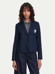Tommy Hilfiger Marynarka Dressing WW0WW50146 Granatowy Regular Fit. Niebieskie marynarki i żakiety Tommy Hilfiger, bez wzorów, z bawełny, bez ramiączek. Za 1,099.00 zł.