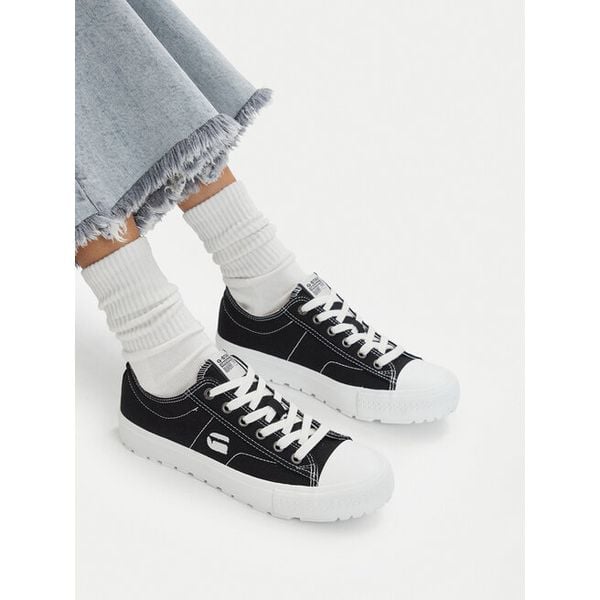 Trampki G-Star. Czarne trampki G-Star, bez wzorów, retro, bez zapięcia. Za 179.99 zł.