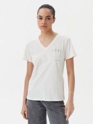 Liu Jo Beachwear T-Shirt TA5172 JS923 Écru Regular Fit. T-shirty Liu Jo Beachwear, xs, bez wzorów, z bawełny, bez kołnierzyka, bez ramiączek. Za 179.99 zł.