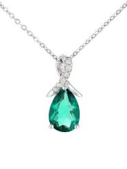 Revoni Złoty naszyjnik z diamentową zawieszką - dł. 46 cm rozmiar: onesize. Szare naszyjniki Revoni, z materiału, z diamentem, złote. Za 1,187.99 zł.