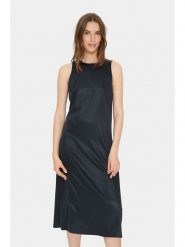 SAINT TROPEZ Sukienka "Saint Tropez" w kolorze czarnym rozmiar: XS. Czarne sukienki Saint Tropez, na co dzień, xs, bez wzorów, bez kołnierzyka, bez ramiączek, midi, proste. Za 163.64 zł.