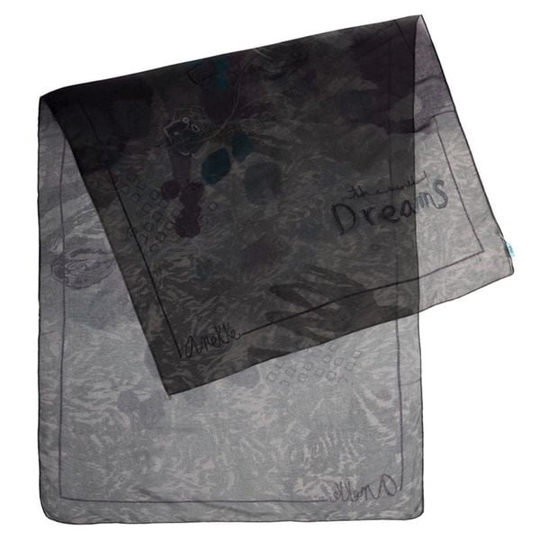 Szary Elegancki Damski Szal Anekke REAL. Szare szaliki i kominy Anekke, z aplikacjami, eleganckie. Za 119.00 zł.