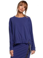 Made of emotion Bluza w kolorze niebieskim rozmiar: XL. Niebieskie bluzy Made Of Emotion, xl, bez wzorów, bez ramiączek, bez kaptura. Za 93.07 zł.