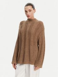 Tommy Hilfiger Sweter WW0WW44486 Brązowy Relaxed Fit. Brązowe swetry Tommy Hilfiger, s, bez wzorów, z syntetyku, bez ramiączek. Za 669.99 zł.