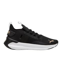 Buty do biegania Puma Softride Symmetry Fuzion 310460 04 czarne. Czarne buty do biegania bez wzorów, z gumy, bez zapięcia, do biegania. Za 361.18 zł.