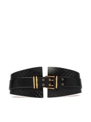 Elisabetta Franchi Pasek Damski CT-32S-67E2-V220 Czarny. Czarne paski Elisabetta Franchi, bez wzorów, ze skóry. Za 939.99 zł.