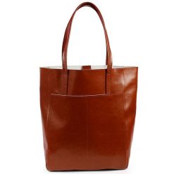 Skórzana torebka damska DAN-A T376 camel. Brązowe torebki klasyczne DAN-A, bez wzorów, ze skóry, eleganckie, bez dodatków. Za 399.99 zł.