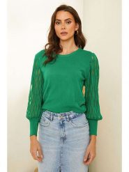 Soft Cashmere Sweter w kolorze zielonym rozmiar: 34/36. Zielone swetry Soft Cashmere, bez wzorów, z kaszmiru, klasyczne, bez ramiączek. Za 109.00 zł.