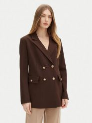 Guess Marynarka W5RN49 WGX02 Brązowy Regular Fit. Brązowe marynarki i żakiety Guess, xl, z aplikacjami, z syntetyku, bez ramiączek. Za 599.99 zł.