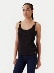 Morgan Top 251-DIDONI Czarny Slim Fit. Czarne topy Morgan, l, bez wzorów, z wiskozy, bez kołnierzyka, bez ramiączek. Za 139.99 zł.
