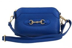Listonoszka skórzana BARBERINI'S 967-30 chabrowa. Niebieskie shopper bag Barberinis, z aplikacjami, ze skóry, eleganckie, małe, bez dodatków. Za 189.99 zł.
