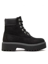 Timberland Trapery Stone Street 6In Wp TB0A5RH50151 Czarny. Czarne traperki Timberland, bez wzorów, z nubiku, street, bez obcasa, bez zapięcia. Za 1,099.00 zł.