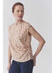 TATUUM Bluzka "Kobie" w kolorze beżowym rozmiar: 34. Brązowe bluzki Tatuum, s, bez wzorów, z wiskozy, klasyczne, bez kołnierzyka, bez ramiączek. Za 97.45 zł.