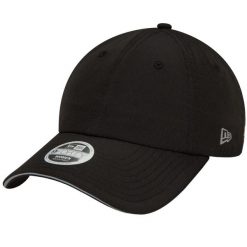 Czapka z daszkiem damska New Era 9FORTY Ponytail Open Back Cap. Czarne czapki z daszkiem New Era, bez wzorów, z materiału, sportowe. Za 139.99 zł.