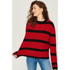 Sweter w paski - Czerwony. Swetry marki GEOLOGIC. W wyprzedaży za 39.99 zł.