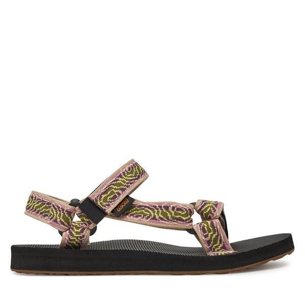 Sandały Teva. Zielone sandały Teva, bez wzorów, sportowe, bez obcasa, bez zapięcia. Za 299.99 zł.