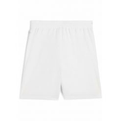 Młodzieżowe szorty RC Lens 24/25 PUMA White Black. Biała szorty Puma, bez wzorów, ze lnu, młodzieżowe. W wyprzedaży za 94.00 zł.