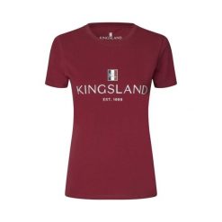 Koszulka damska Kingsland Classic. Czerwone t-shirty sportowe KINGSLAND, bez wzorów, bez ramiączek. Za 239.50 zł.
