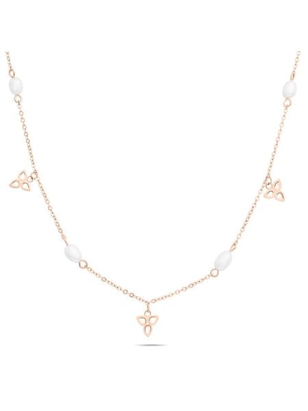 Tamaris Naszyjnik z elementami ozdobnymi - dł. 45 cm rozmiar: onesize. Białe naszyjniki Tamaris, z materiału, z perłą, ze stali. Za 152.99 zł.