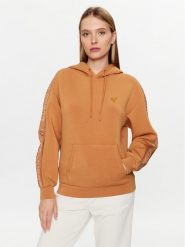 Guess Bluza Brenda V2YQ18 K7UW2 Brązowy Regular Fit. Brązowe bluzy Guess, m, z aplikacjami, z wiskozy, bez ramiączek, bez kaptura. Za 429.99 zł.