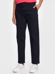 Tommy Hilfiger Spodnie materiałowe WW0WW35694 Granatowy Regular Fit. Niebieskie spodnie materiałowe Tommy Hilfiger, bez wzorów, z bawełny. Za 639.99 zł.