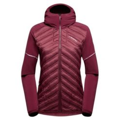 Damska kurtka wodoodporna La Sportiva Koro. Czerwone kurtki do biegania La Sportiva, na zimę, xl, bez wzorów, z materiału, bez kaptura, do biegania, primaloft. Za 949.50 zł.