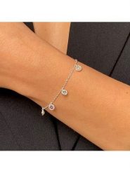 Les Petites Précieuses Srebrna bransoletka z elementem ozdobnym rozmiar: onesize. Szare bransoletki Les Petites Précieuses, z ametystem, srebrne. Za 175.45 zł.