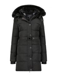 Canadian Peak Płaszcz zimowy "Bettineak" w kolorze czarnym rozmiar: 3XL. Czarne płaszcze Canadian Peak, na zimę, xl, z aplikacjami, bez kaptura. Za 347.81 zł.