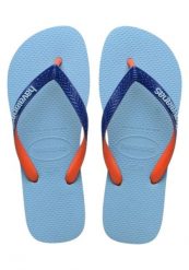 Japonki Havaianas Top Mix. Niebieskie japonki Havaianas, bez wzorów, z materiału, sportowe. Za 128.75 zł.