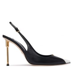 Szpilki Elisabetta Franchi. Czarne szpilki Elisabetta Franchi, bez wzorów, bez obcasa, na szpilce, bez zapięcia. Za 2,569.00 zł.