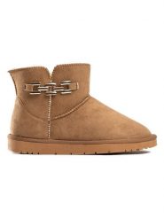 ISLAND BOOT Botki zimowe "Jill" w kolorze jasnobrązowym rozmiar: 38. Brązowe botki Island Boot, bez wzorów, z materiału, bez obcasa, bez zapięcia. Za 169.26 zł.