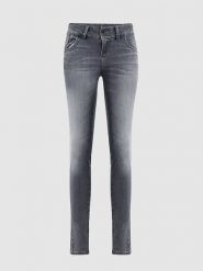 LTB Dżinsy "Molly M" - Slim fit - w kolorze szarym rozmiar: W29/L32. Szare jeansy LTB, l, z aplikacjami, ze skóry, klasyczne. Za 150.02 zł.