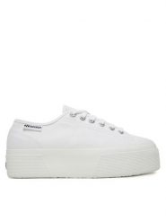 Superga Tenisówki 3790 Platform S3134MW Biały. Białe trampki Superga, bez wzorów, z materiału, bez zapięcia. Za 179.99 zł.