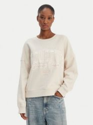 BOSS Bluza C Ever 50556999 Beżowy Oversize. Brązowe bluzy Boss, xs, bez wzorów, z bawełny, bez ramiączek, bez kaptura. Za 699.99 zł.