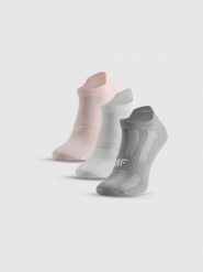 4F Skarpetki treningowe krótkie (3-pack) damskie - szare+białe+różowe 39-42. Białe skarpetki sportowe 4f, bez wzorów, na fitness i siłownię. Za 44.99 zł.
