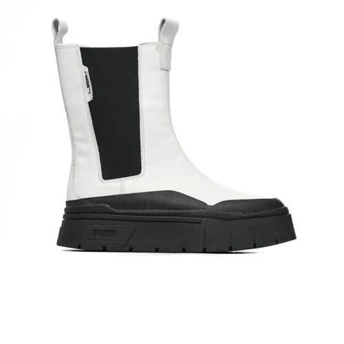 Buty do chodzenia damskie Puma Mayze Stack Chelsea Wns. Białe buty treningowe Puma, na zimę, bez wzorów, z kauczuku, za kostkę, bez zapięcia, trekkingowe. Za 209.00 zł.