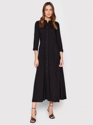 YAS Sukienka koszulowa Savanna 26022663 Czarny Regular Fit. Czarne sukienki YAS, s, bez wzorów, z wiskozy, bez kołnierzyka, bez ramiączek, koszulowe. Za 169.99 zł.