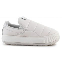 Buty Puma Suede Mayu Slip-On W 384430-02 beżowy. Brązowe buty treningowe bez wzorów, z gumy, bez zapięcia, puma suede. Za 681.40 zł.