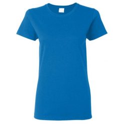 Damska Koszulka T-shirt Krótki Rękaw Top. Niebieskie t-shirty GILDAN, s, bez wzorów, sportowe, bez kołnierzyka, bez ramiączek. Za 30.99 zł.