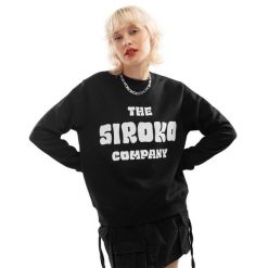 Damska bluza dresowa Lifestyle Siroko Bond-W. Czarne bluzy bez kaptura SIROKO, bez wzorów, z dresówki, bez kaptura, na fitness i siłownię. W wyprzedaży za 63.00 zł.