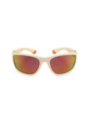 Polaroid Damskie okulary przeciwsłoneczne w kolorze beżowo-pomarańczowym rozmiar: 65. Brązowe okulary przeciwsłoneczne Polaroid, bez wzorów, z tworzywa sztucznego, szklane. Za 119.95 zł.