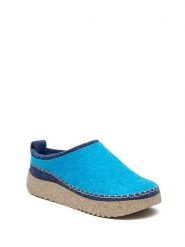 Comfortfusse Wełniane kapcie w kolorze niebieskim rozmiar: 40. Brązowe kapcie Comfortfüße, bez wzorów, z materiału. Za 260.99 zł.