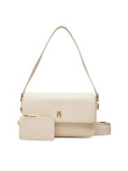 Tommy Hilfiger Torebka Th Distinct Conv Crossover AW0AW17219 Beżowy. Brązowe torebki klasyczne Tommy Hilfiger, bez wzorów, ze skóry, bez dodatków. Za 419.99 zł.