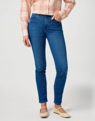 WRANGLER DAMSKIE SPODNIE JEANSOWE WRANGLER SLIM SERENE STORM 112362592. Jeansy Wrangler, l, bez wzorów, z jeansu. Za 209.99 zł.